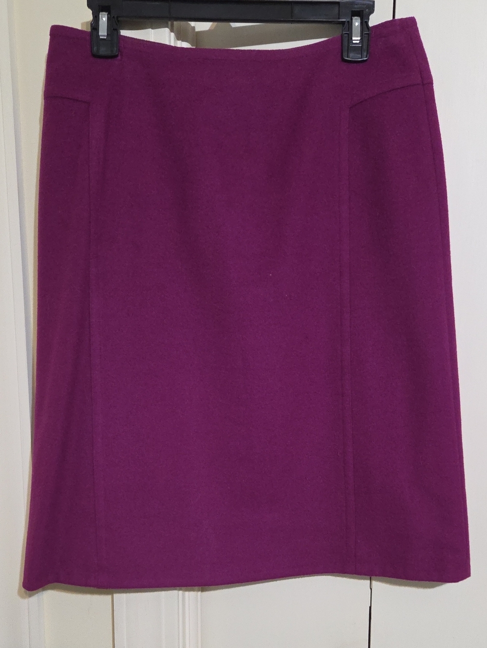 Classic Women's Plum Pencil Skirt 32" Waist, Wool/cashmere Blend.